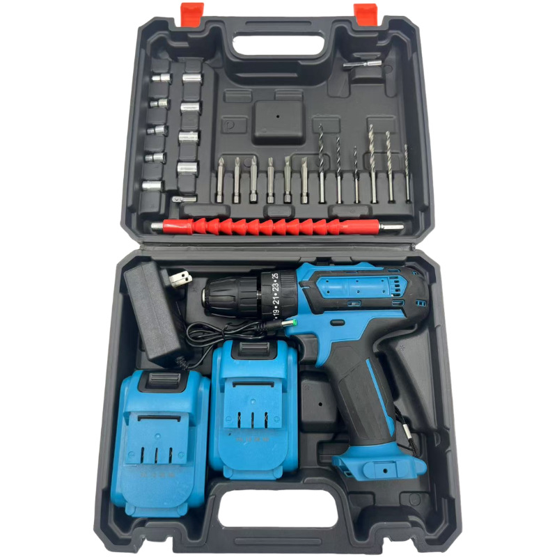 Lithium electric drill, multi-function, two-speed impact drilling