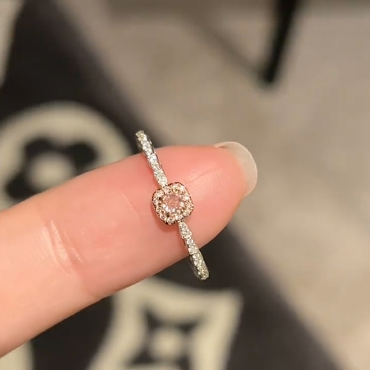 Zircon geometric open ring index finger lightweight luxury
