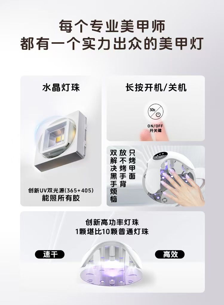 UV-Härtungslampe Nagelstudio 60 W Hochleistungs-Lichttherapie