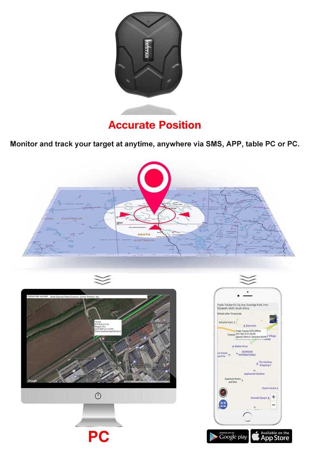 GPS konum izleyicisi, güçlü manyetik, 3 ay bekleme