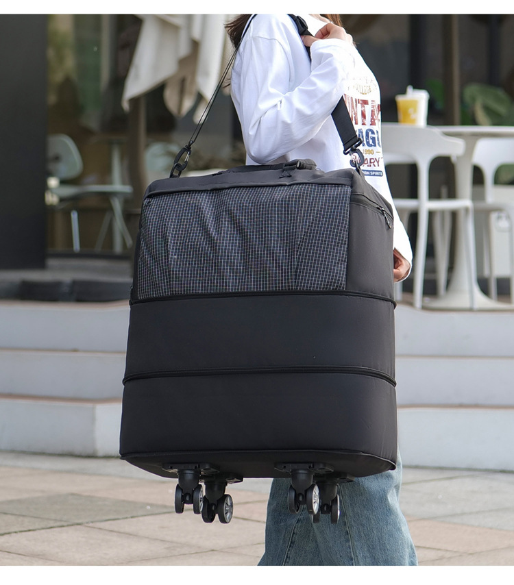 Extra-large travel bag expandable, wet and dry compartments
