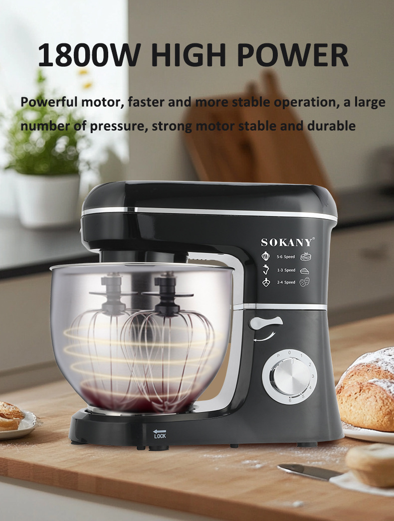 Sokany dough mixer, 8L, automatic, SK-275