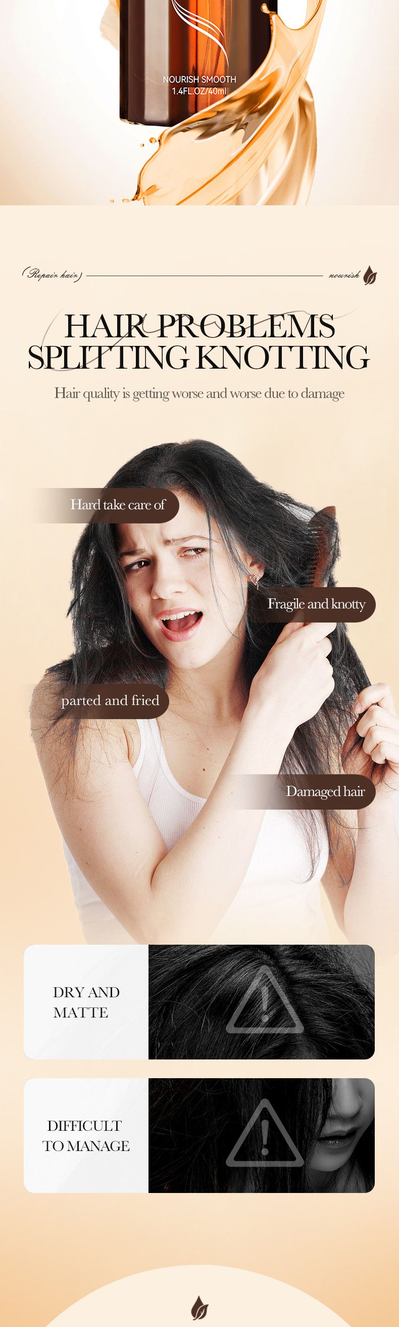 SADOER Marokkanisches Arganöl Haarpflege-Serum