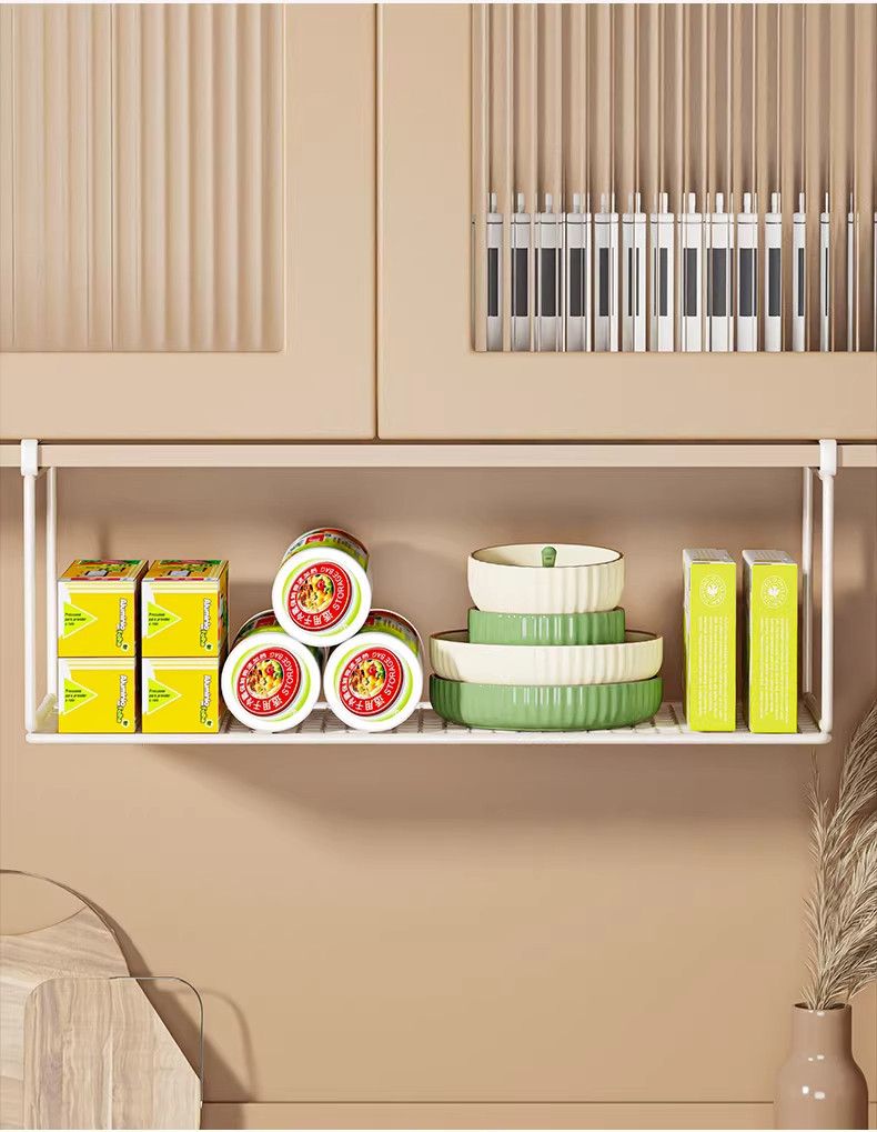 Kitchen wall-mounted storage rack, multi-function cabinet shelf system