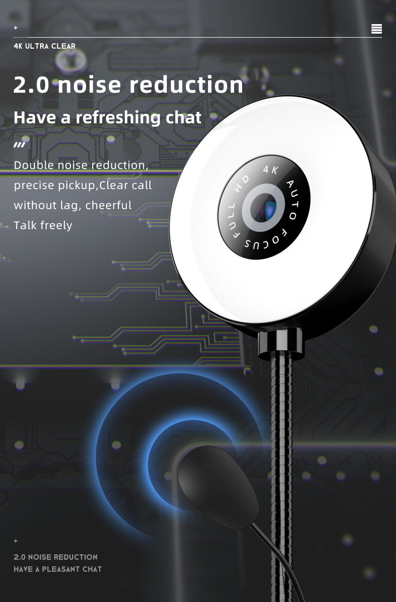 4K auto focus webcam, driver-free