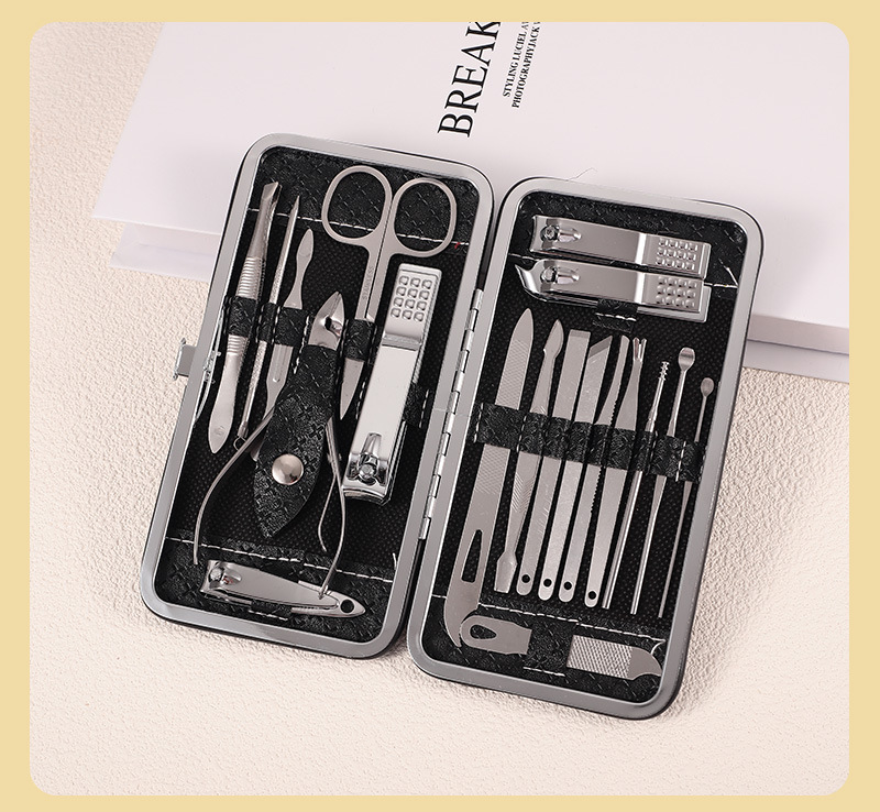 Manicure nail care tool set nail clipper multi-color