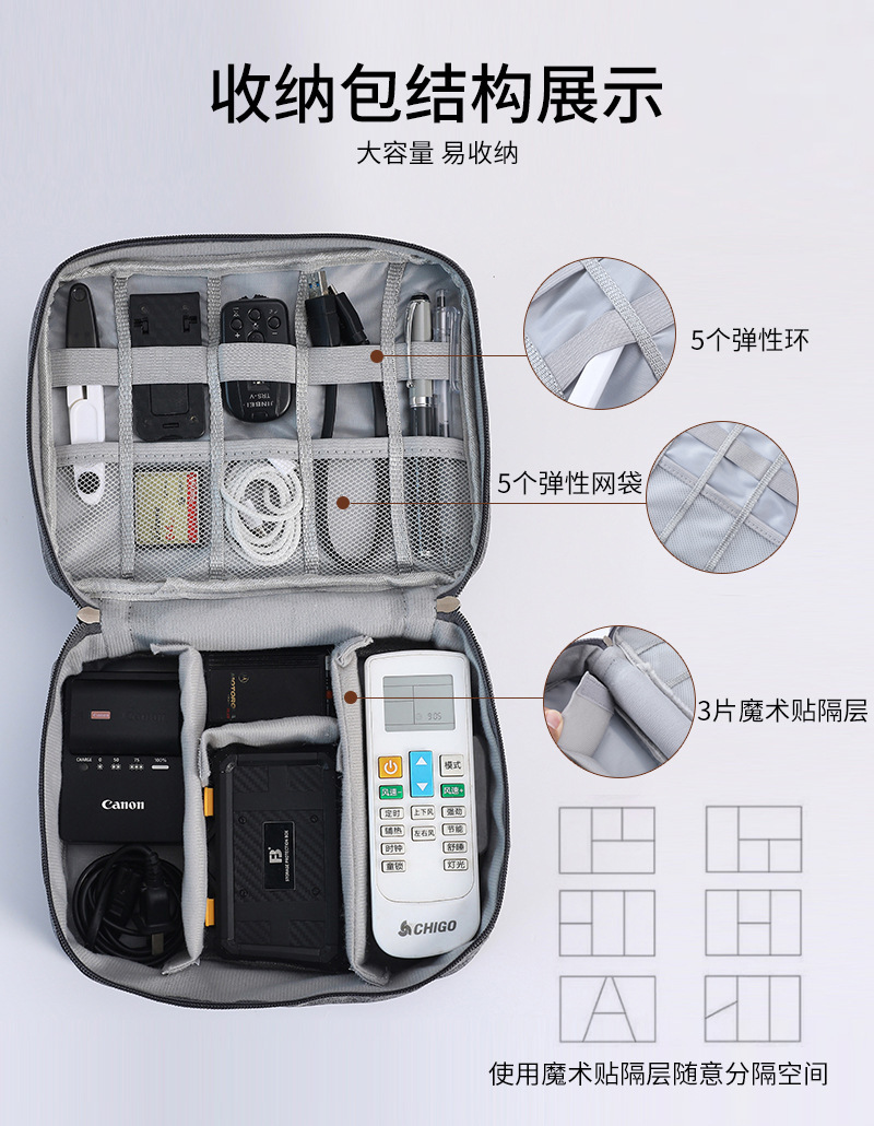 Large Capacity Digital Accessory Bag Waterproof