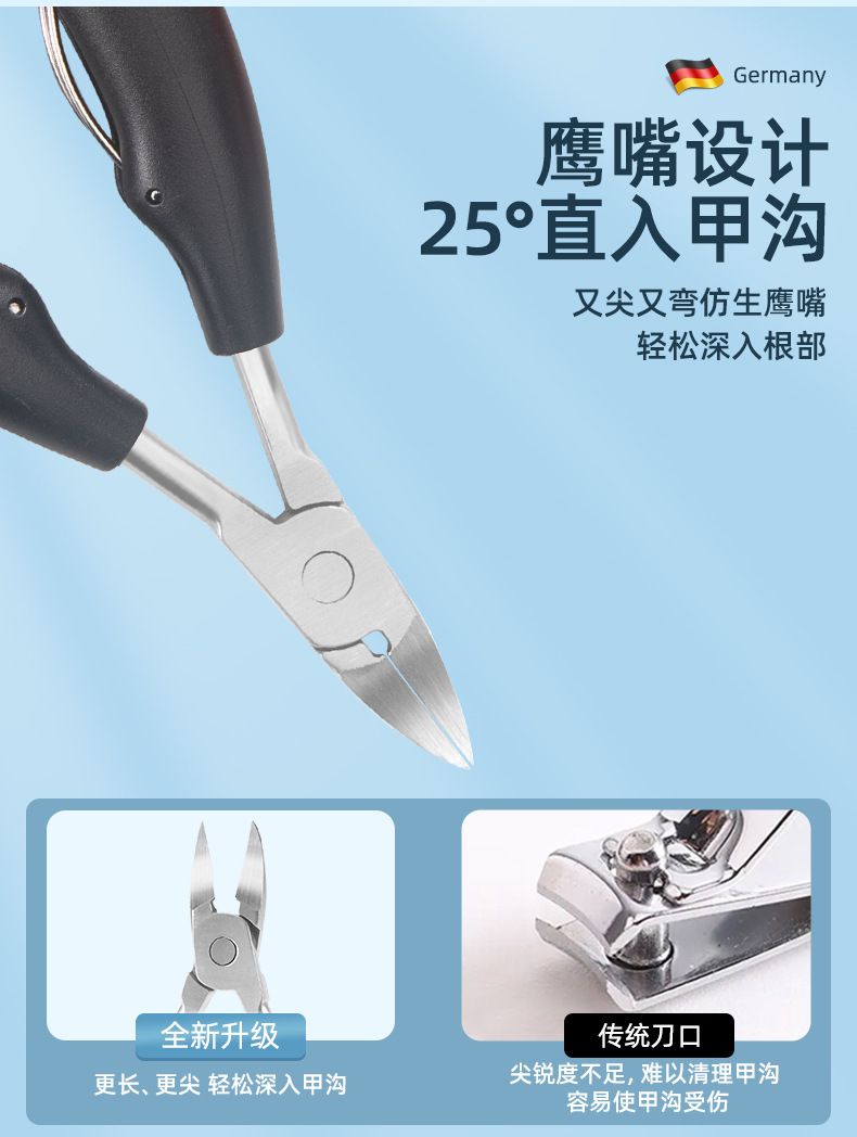 高质量单个死皮剪鹰嘴钳不锈钢指甲钳指甲剪刀美甲修脚专用工具