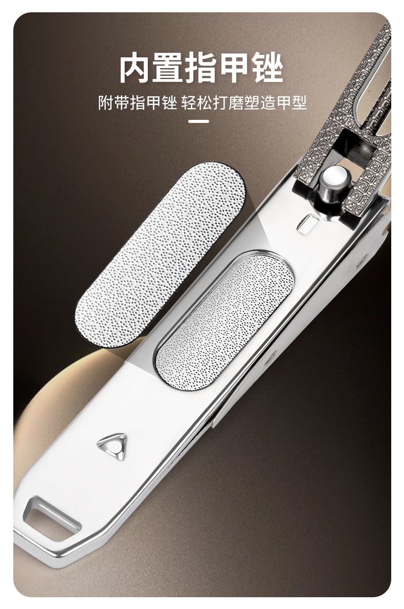 Haifeno Nail Clipper Large Size with Splash Guard Box