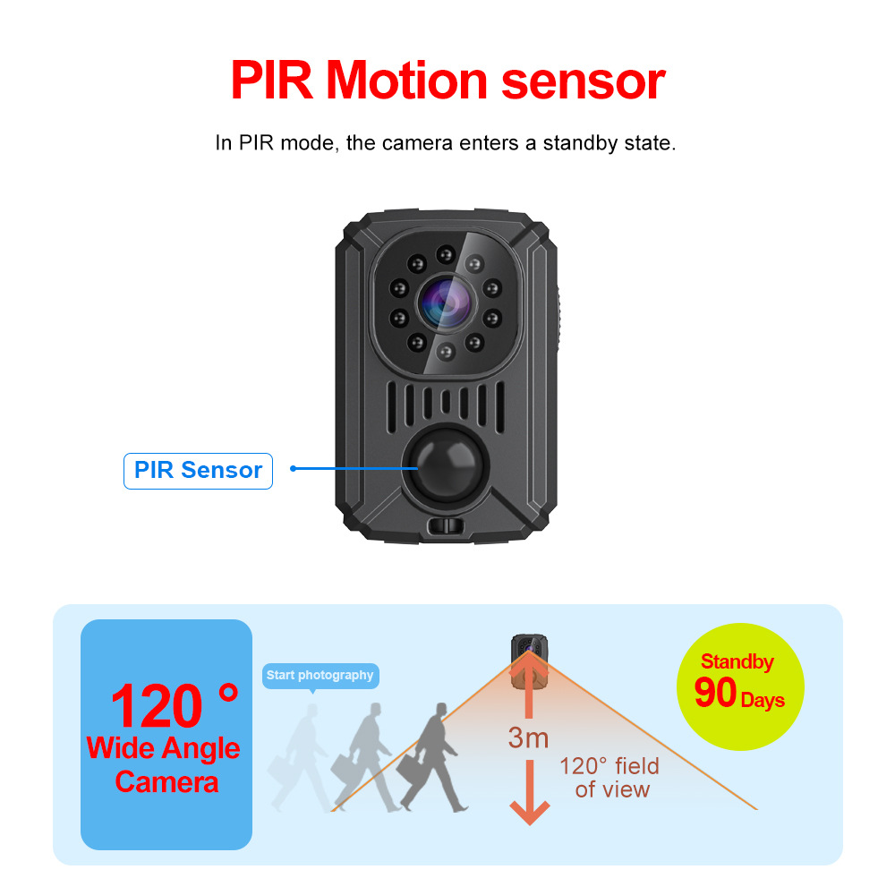 MD31 MD29 1080P camera with PIR sensor night vision