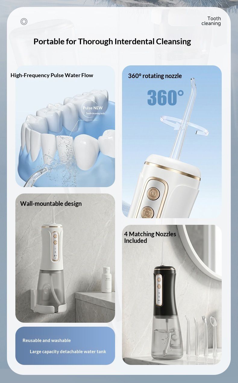 Portable smart electric water flosser