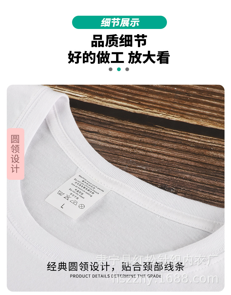 180g pure cotton men's t-shirt, crew neck, short sleeve