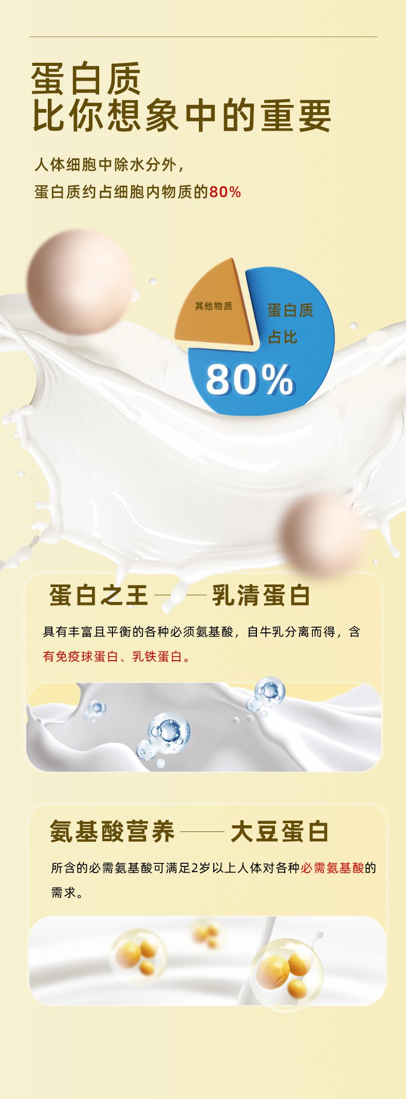 Whey protein powder 400g, multi-nutrient formula for senior health