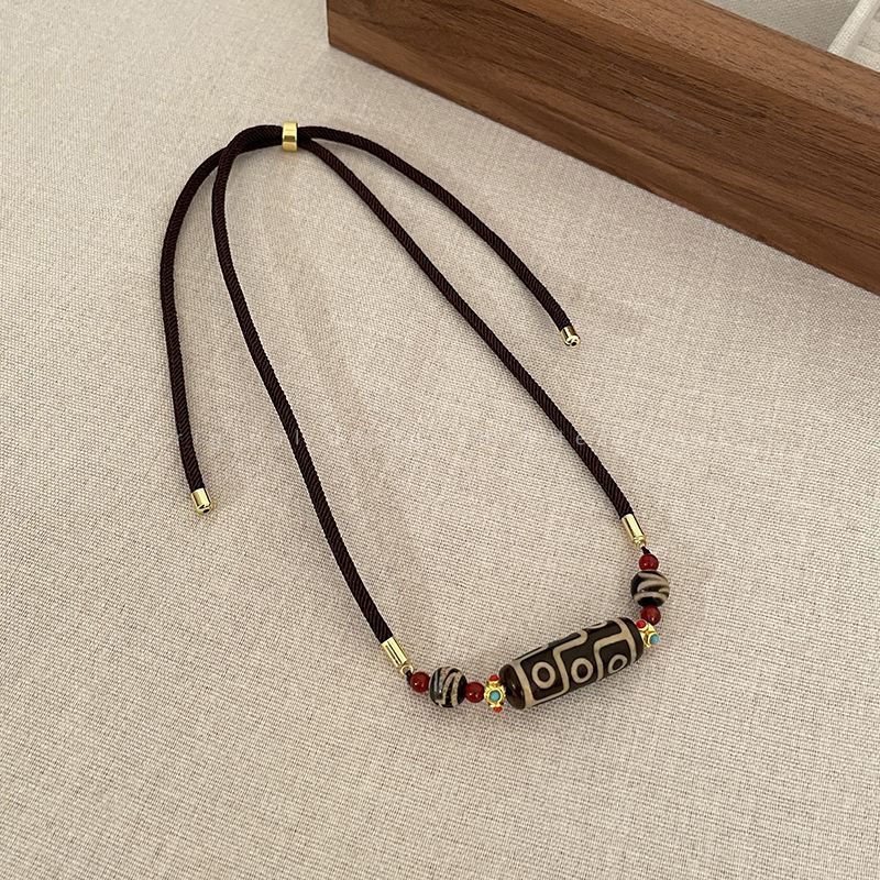 Xizang dokuz gözlü dzi boncuk kolye
