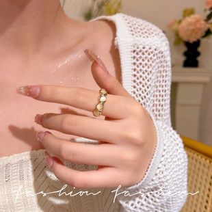 Tiger's Eye Stone Zircon Ring for Women