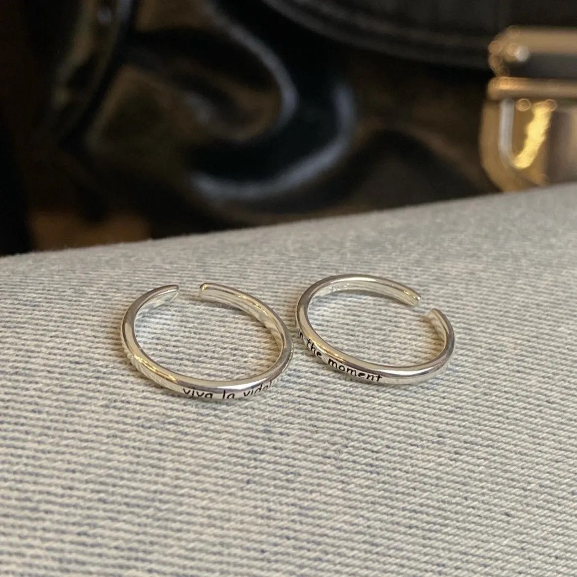 Retro Buchstaben Ring verstellbar