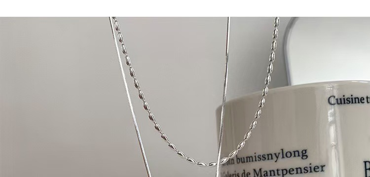 925er Silber doppellagige Halskette Wassertropfen