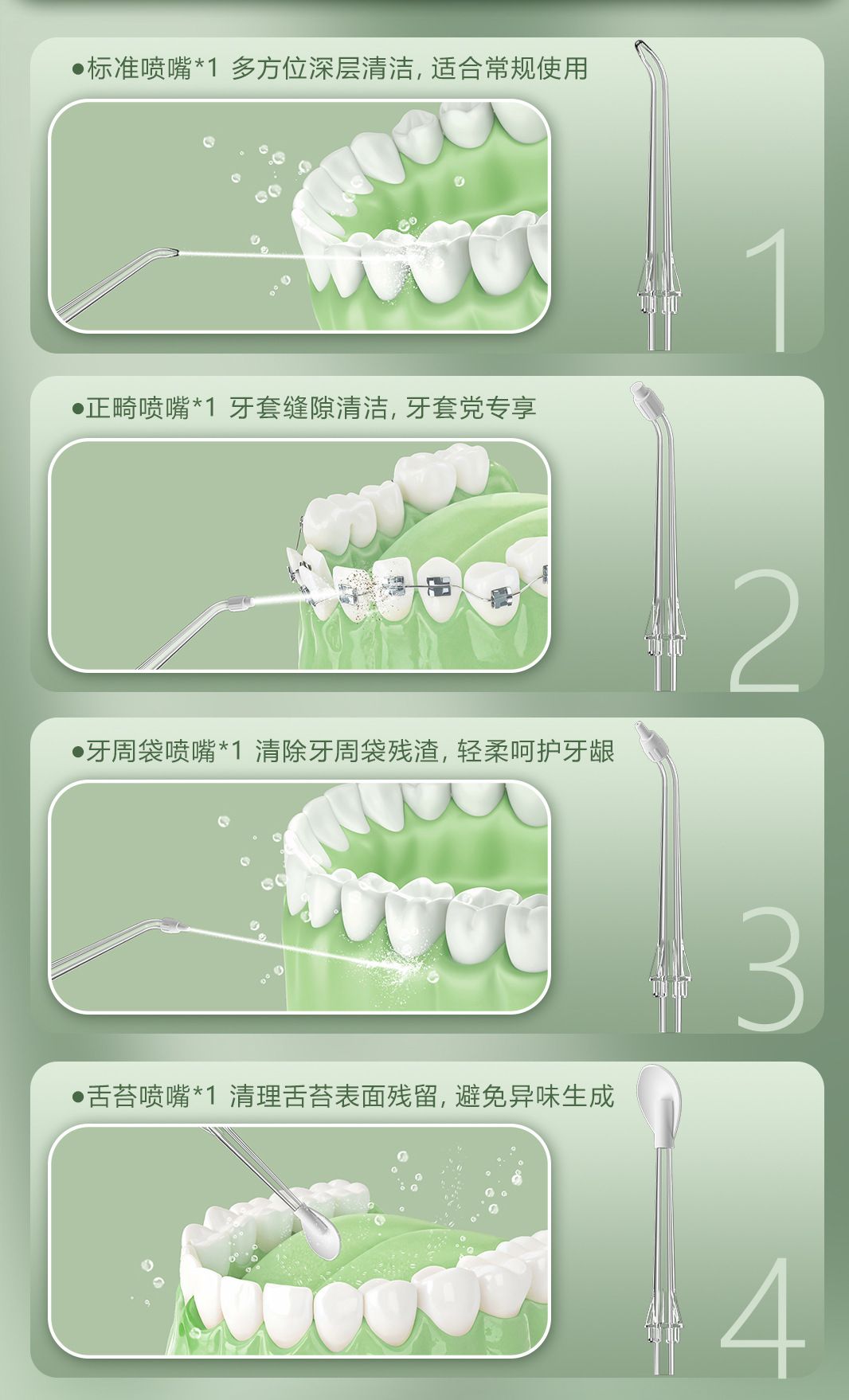 Tragbare elektrische Munddusche Orthodontie faltbar