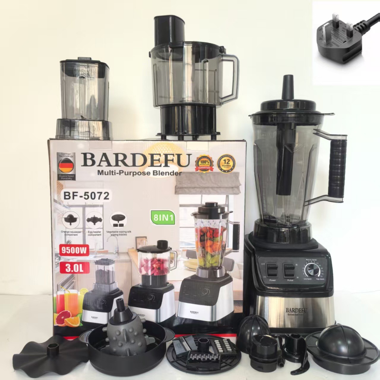 4L Blender 8in1, Paslanmaz Çelik Ticari