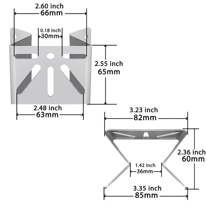 Stainless steel wall corner PTZ camera mount adapter
