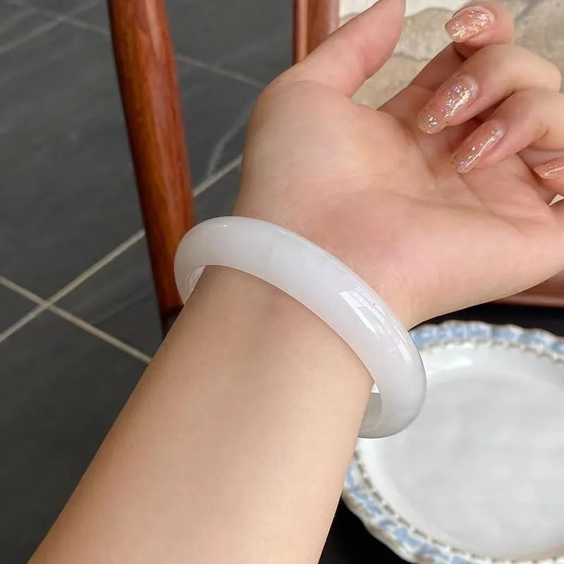 Su mürekkep antik stil kadın bilezik, kalın model