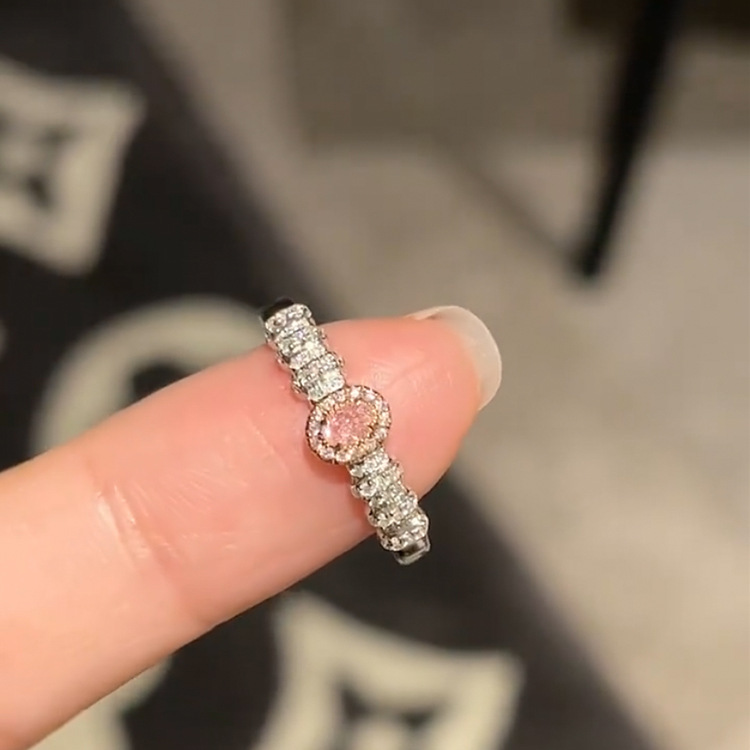 Zircon geometric open ring index finger lightweight luxury