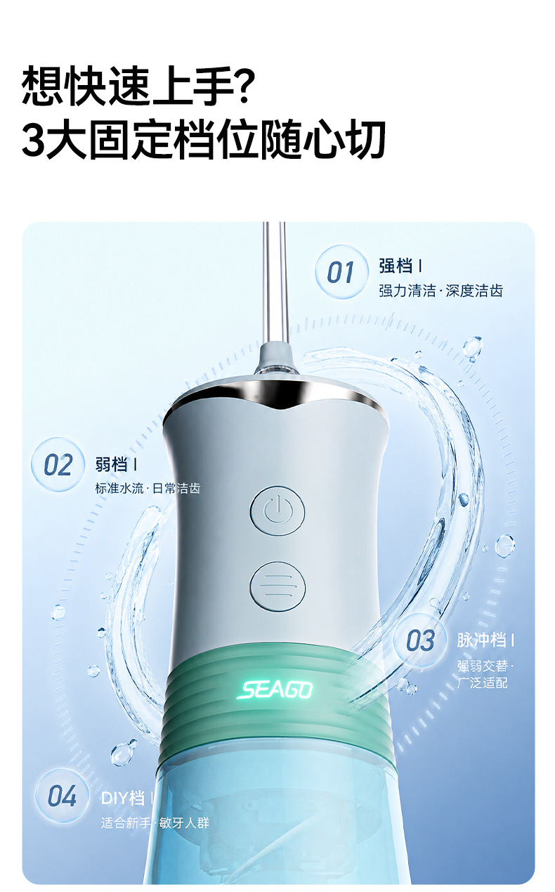 Saijia elektrische Mundduschen 350ml Wassertank