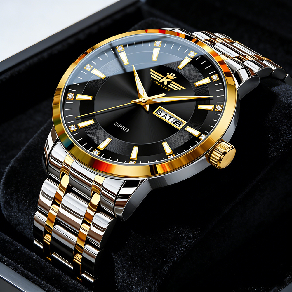 Men's Automatic Dual Calendar Watch Waterproof Luminous