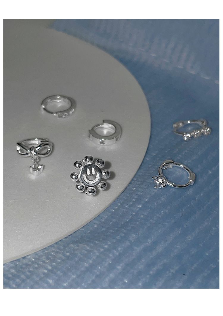 999er-Silber-Zirkonstein-Ohrstecker mit Schmetterlingsdesign