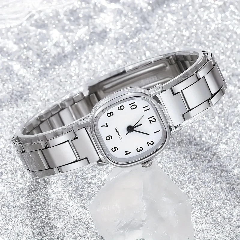 Women's quartz watch, stylish steel strap, minimalist design