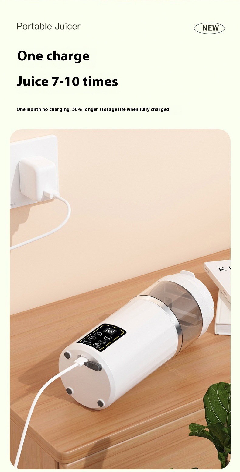 Digitaler Entsafter mit USB-Ladung, Eiscrusher-Funktion