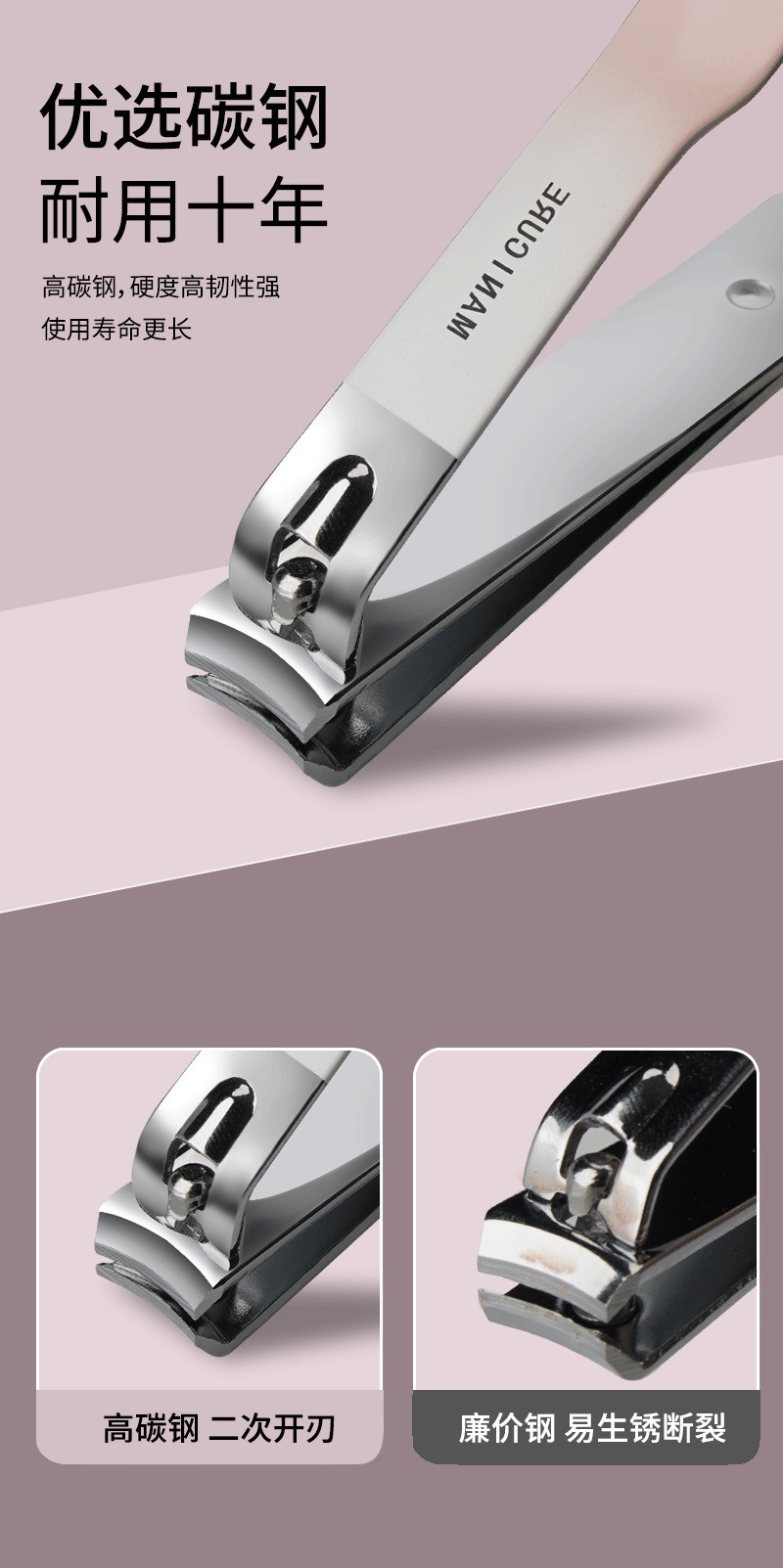 Nagelschere Set 4-teilig Edelstahl