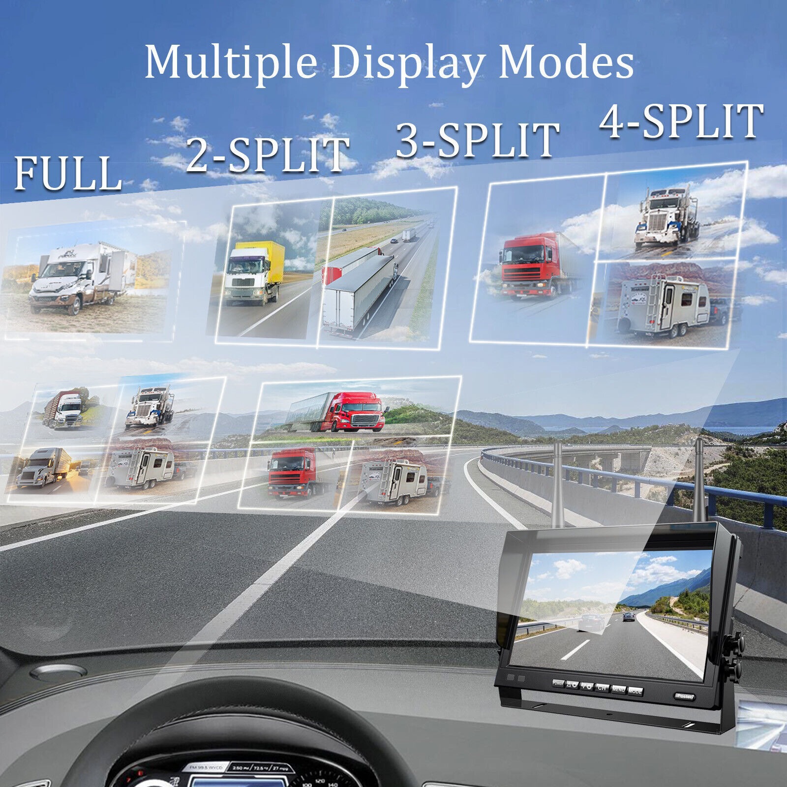 1080P car backup camera DVR wireless system
