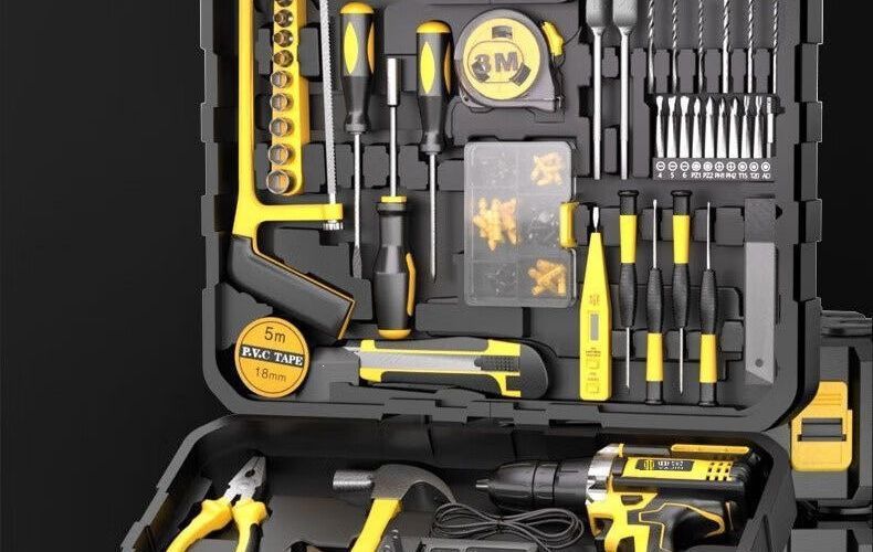 122-piece lithium battery electric hand drill tool set