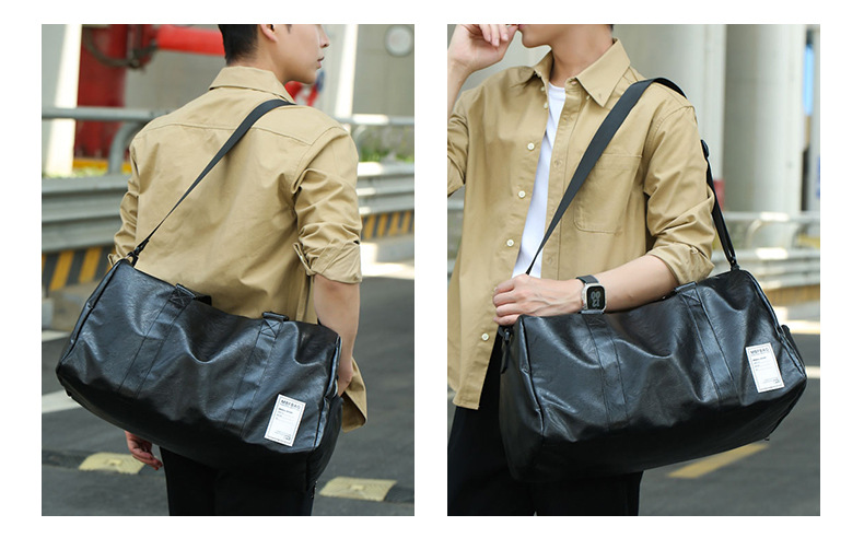Portable travel bag, soft PU leather, multifunctional