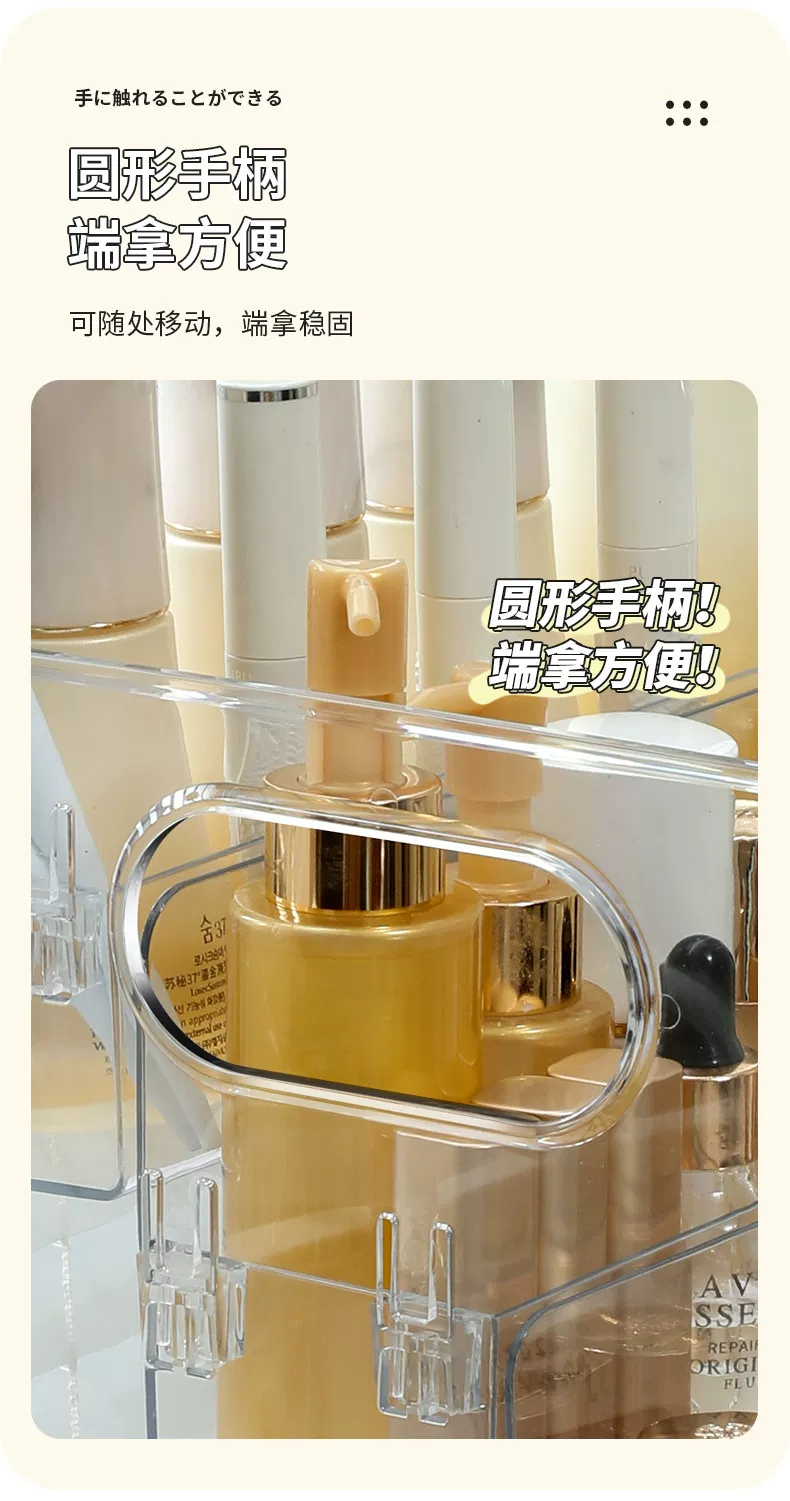 Transparenter Acryl-Kosmetik-Organizer, mehrstöckiges Regal