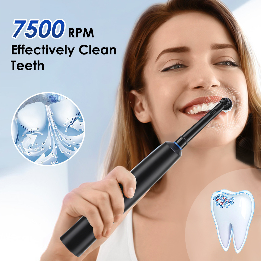 Rotating electric toothbrush with 5-level adjustment and soft bristles