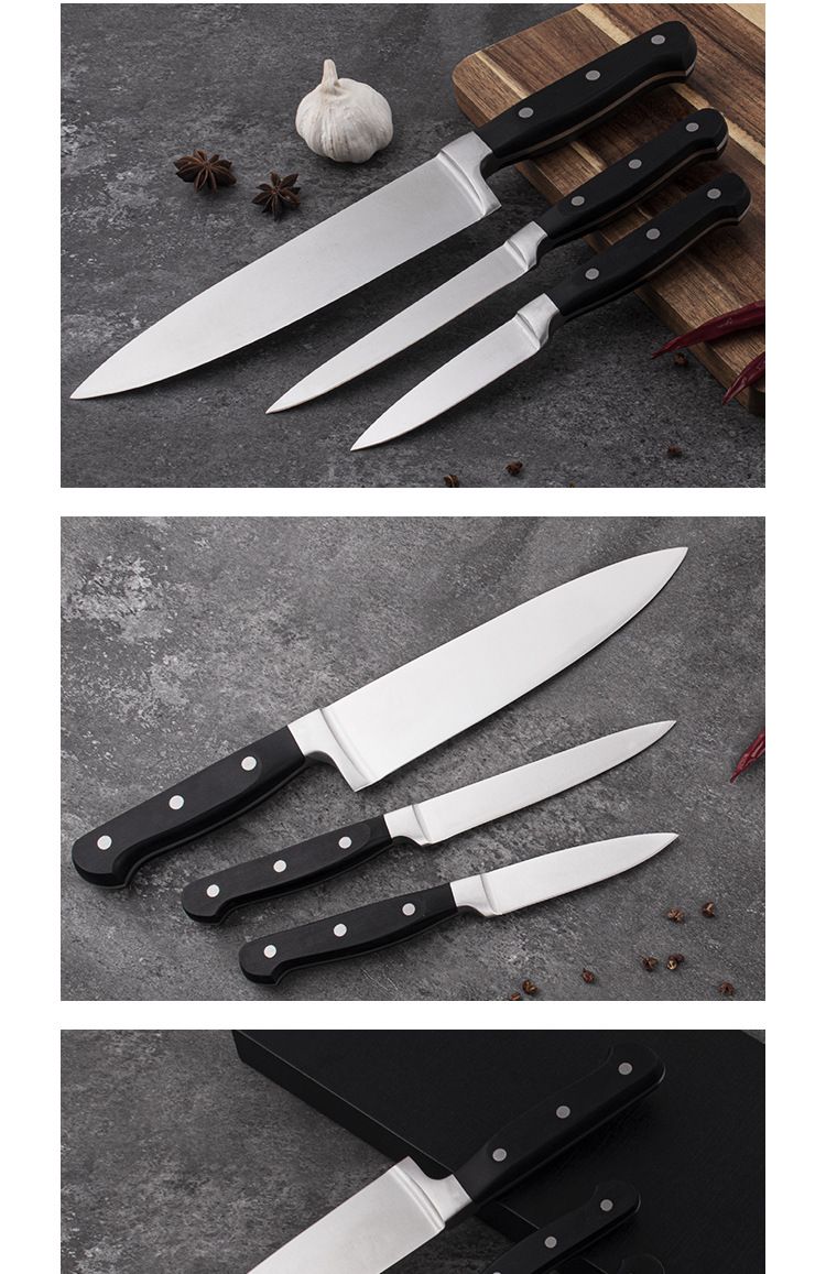 Edelstahl-Küchenmesser 3-teiliges Set ABS-Griff