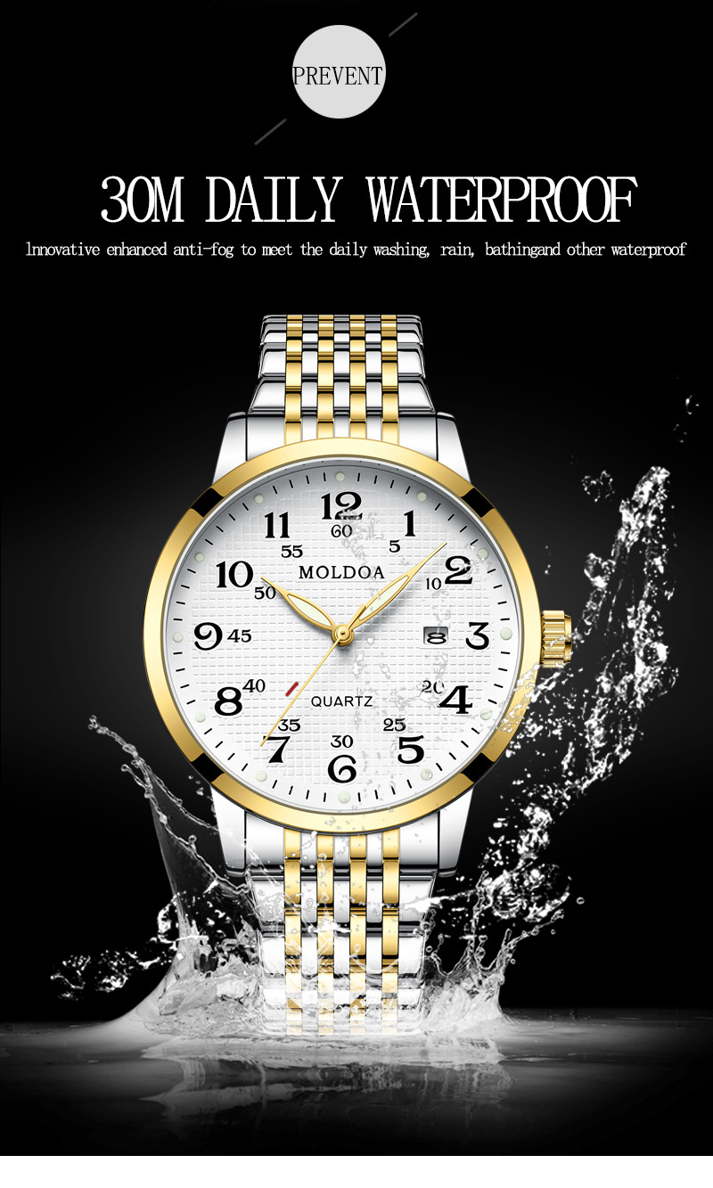Men's hollow watch, mechanical design, luminous, waterproof