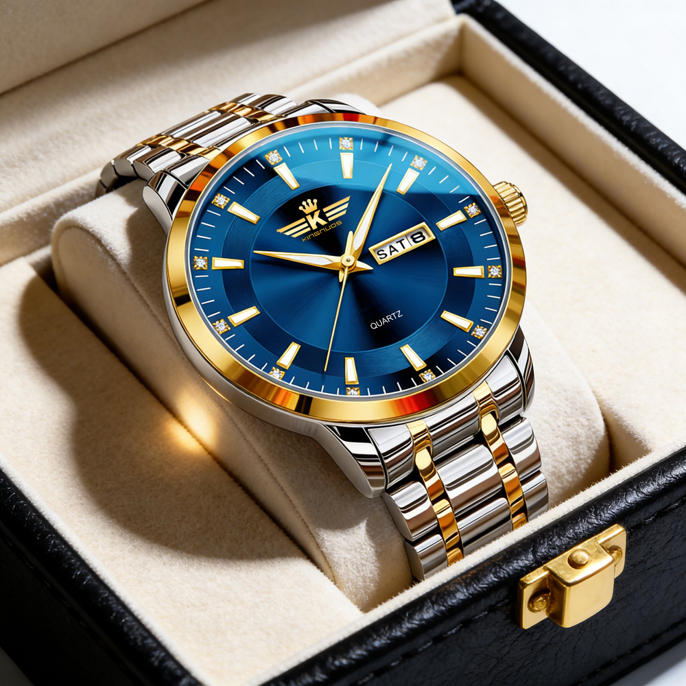 Men's Automatic Dual Calendar Watch Waterproof Luminous