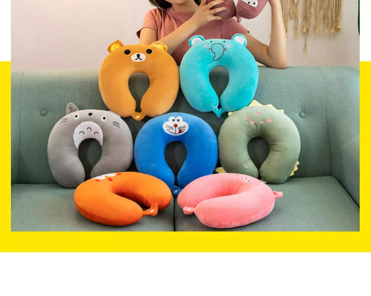 U-shaped neck pillow for travel and napping