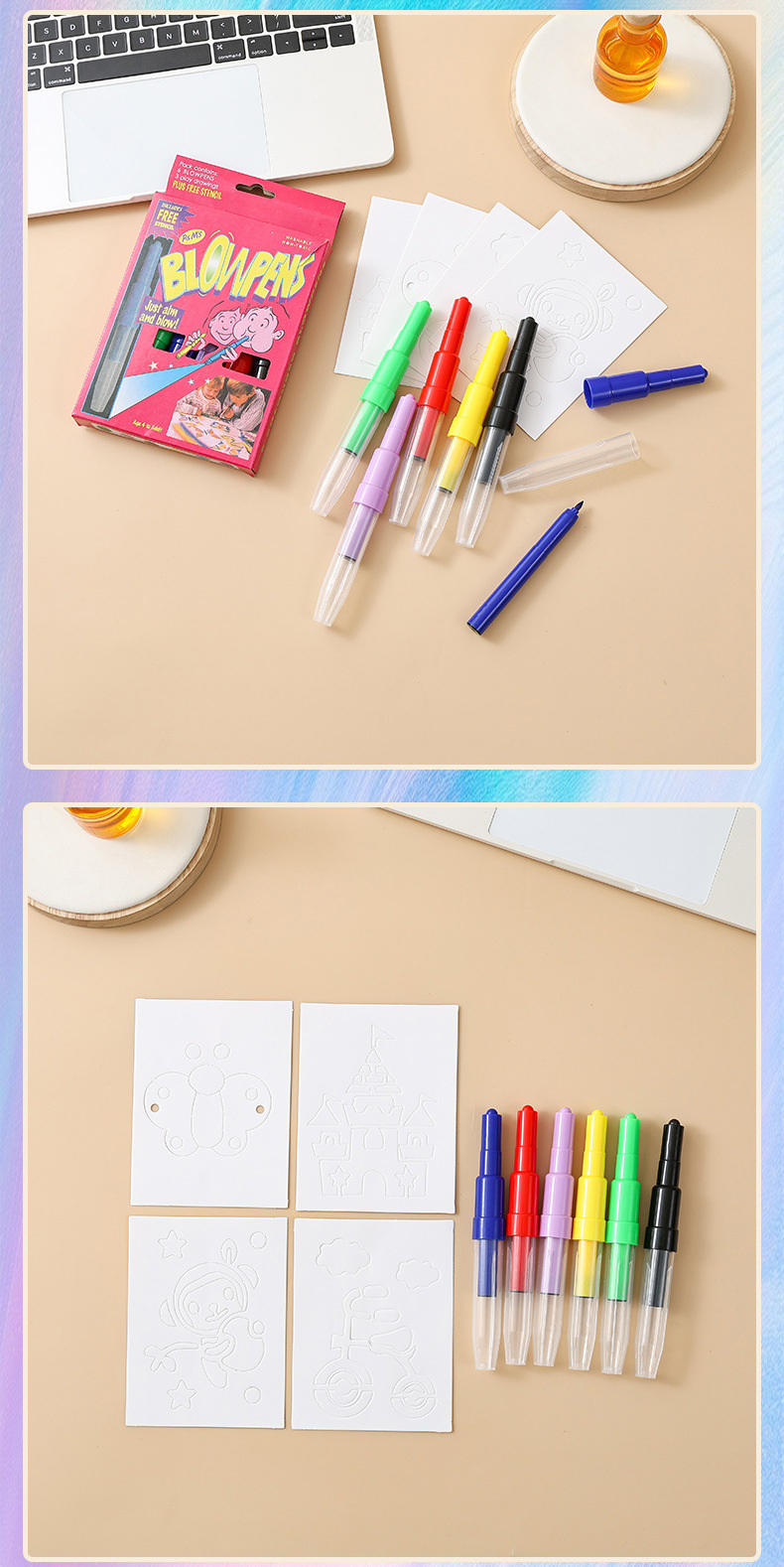 Watercolor spray pen set, multi-color, for students