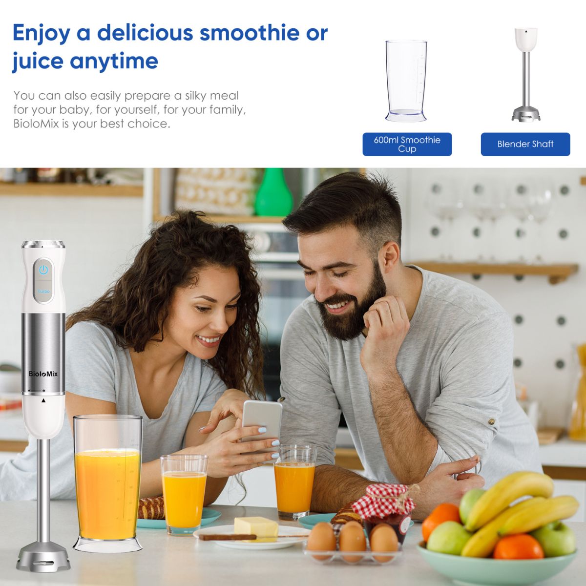 El Blenderi 1000W Yüksek Güçlü Homojenizatör