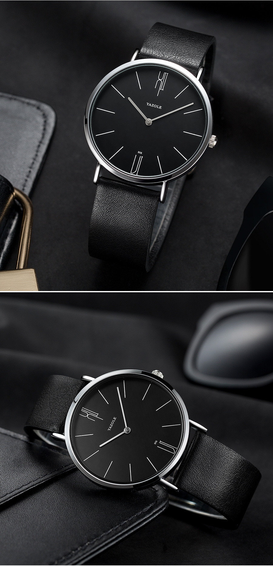 YAZOLE506外贸简约男士手表学生情侣潮流运动石英手表watches
