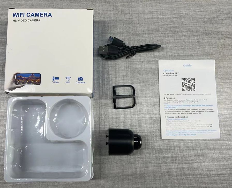 Smart surveillance camera X5, HD night vision, WiFi, indoor/outdoor
