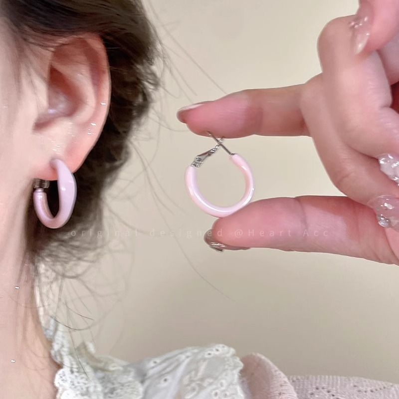 Emaille-Ohrringe Damen koreanischer Stil elegant