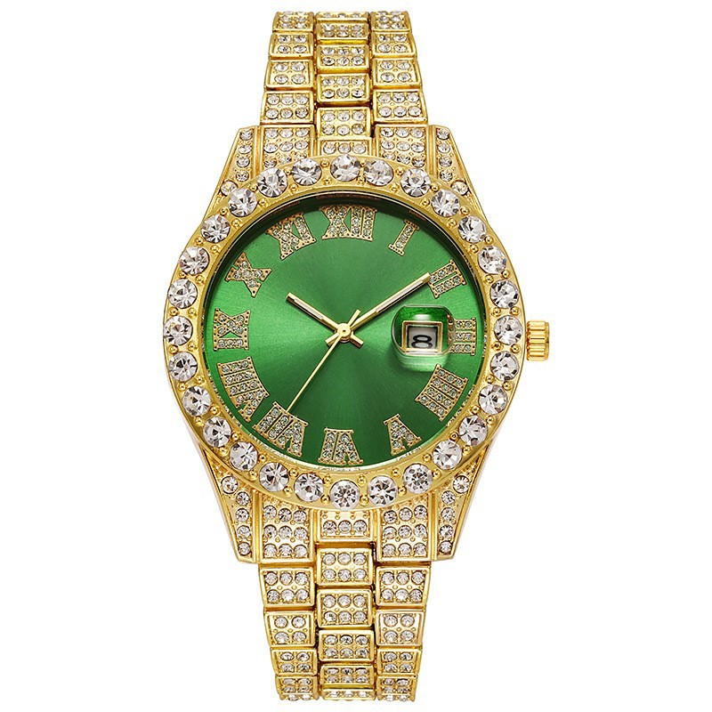 Quartz watch, steel band, roman numerals