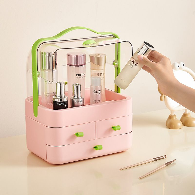 Tragbarer Kosmetik-Organizer mit Deckel