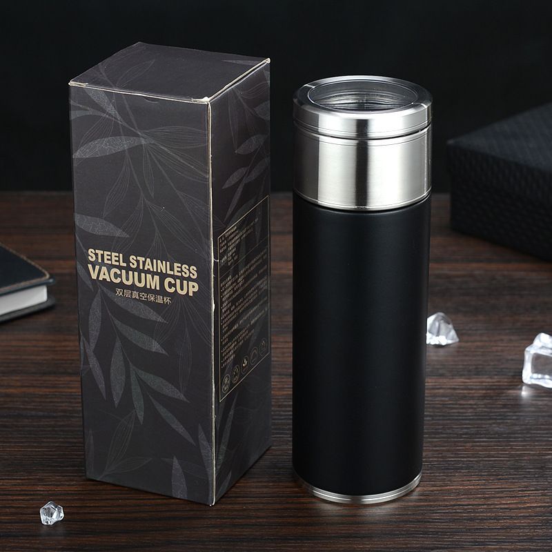 Günlük 304 paslanmaz çelik termos bardak çay su ayırma 420ml iş erkek hediye kutusu seti hediye çay bardağı