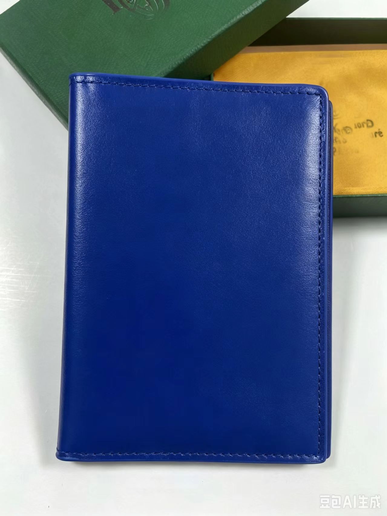 Dog tooth style genuine leather passport wallet, multifunctional card slots